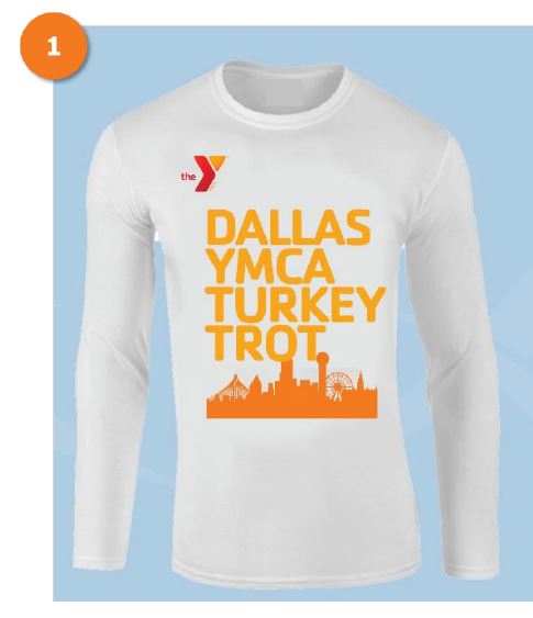 2020 Dallas YMCA Turkey Trot race day shirt design 1