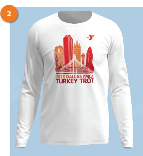 2020 Dallas YMCA Turkey Trot race day shirt design 2