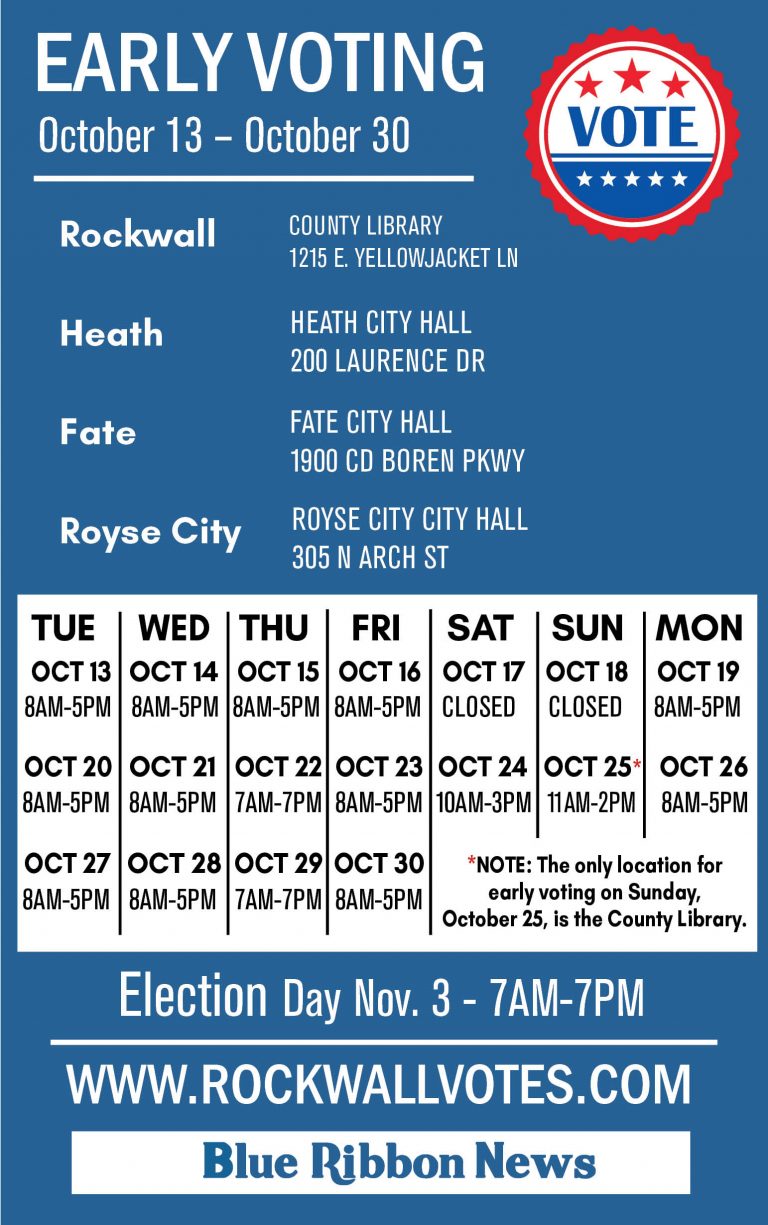 What you need to know for General Election and Early Voting in Rockwall