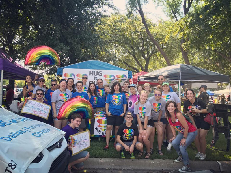 Hug It Out Dallas Pride event