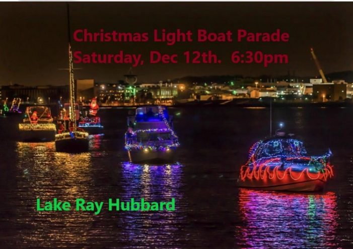 Christmas Light Boat Parade planned for Dec. 12 on Lake Ray Hubbard