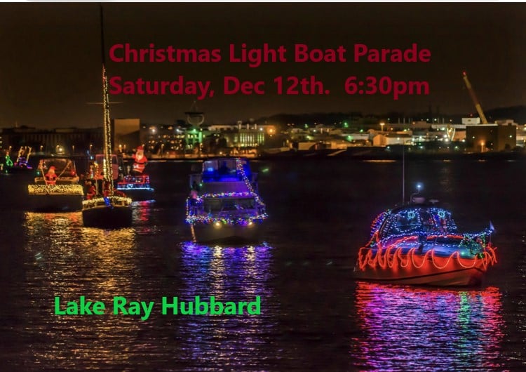 Christmas Light Boat Parade planned for Dec. 12 on Lake Ray Hubbard