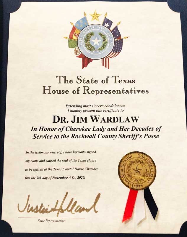 State Rep Justin Holland honors memory of longtime Rockwall Sheriff s