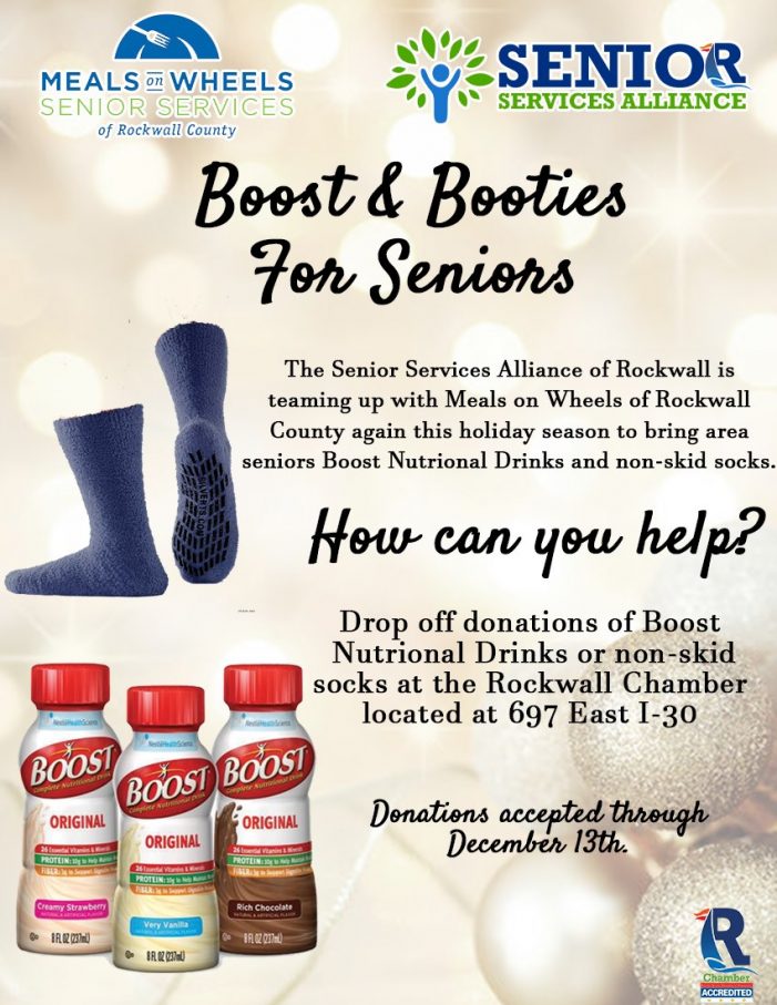 ‘Boost & Booties’ donations needed for Rockwall County seniors