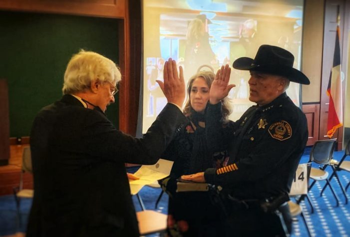 Terry Garrett sworn in as Rockwall County Sheriff this morning