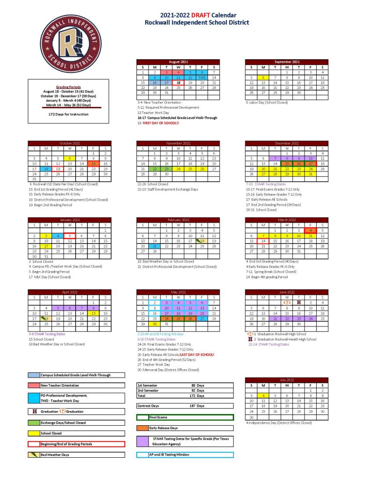 Rockwall ISD seeks public input on 20212022 School Calendar Blue