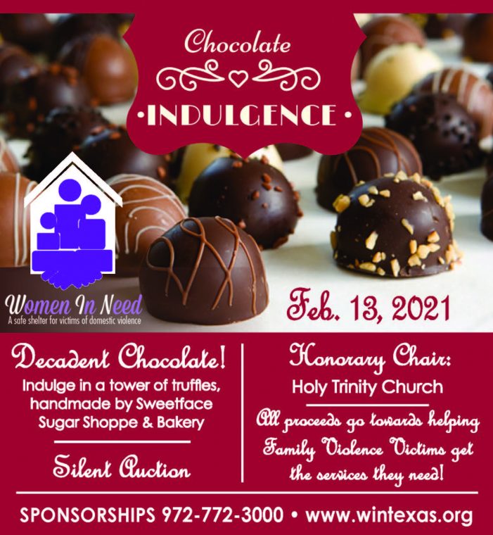Date set for 8th Annual Chocolate Indulgence fundraiser benefiting Women in Need