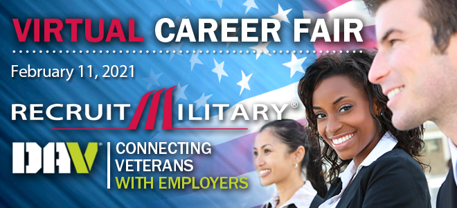 Virtual Career Fair for Veterans February 11th