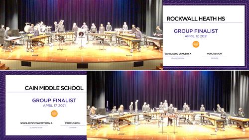 Rockwall-Heath, Cain Middle School percussion ensembles score big at contest