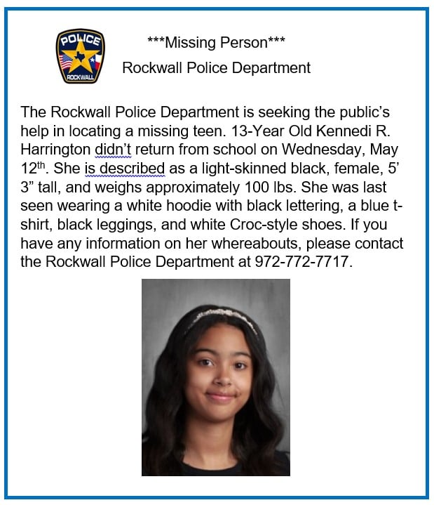 Rockwall police seek help in search for missing teen