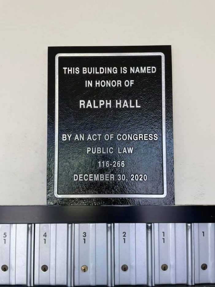 Fate names post office after former U.S. Congressman Ralph Hall Blue