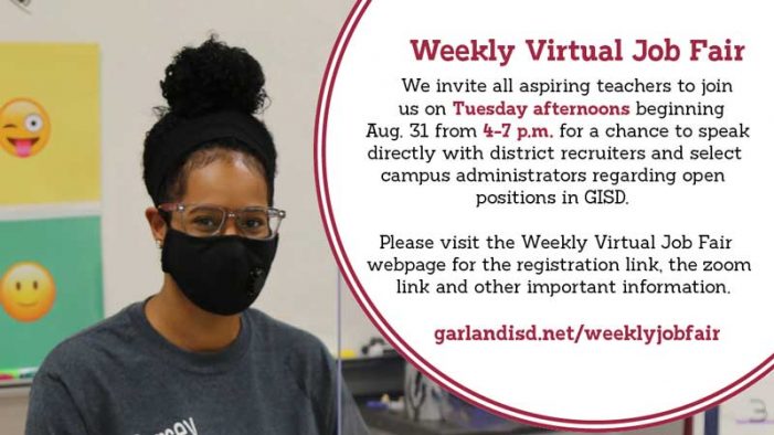 Garland ISD launches weekly virtual job fairs