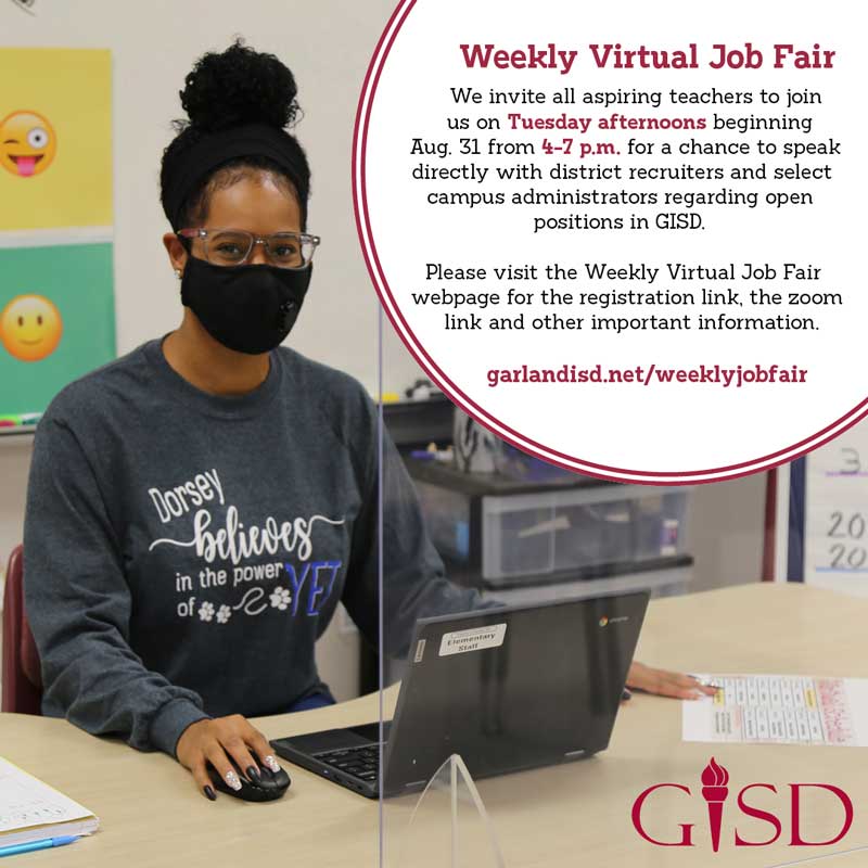 Garland ISD launches weekly virtual job fairs Blue Ribbon News