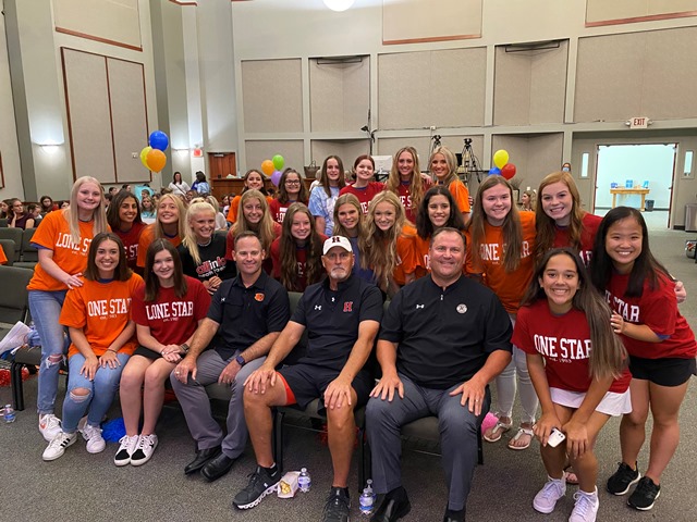 National Charity League Lone Star Chapter welcomes Rockwall ISD coaches to pep-rally themed kickoff