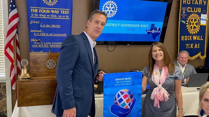 Rockwall Rotary receives special visit from its District Governor Max Duplant