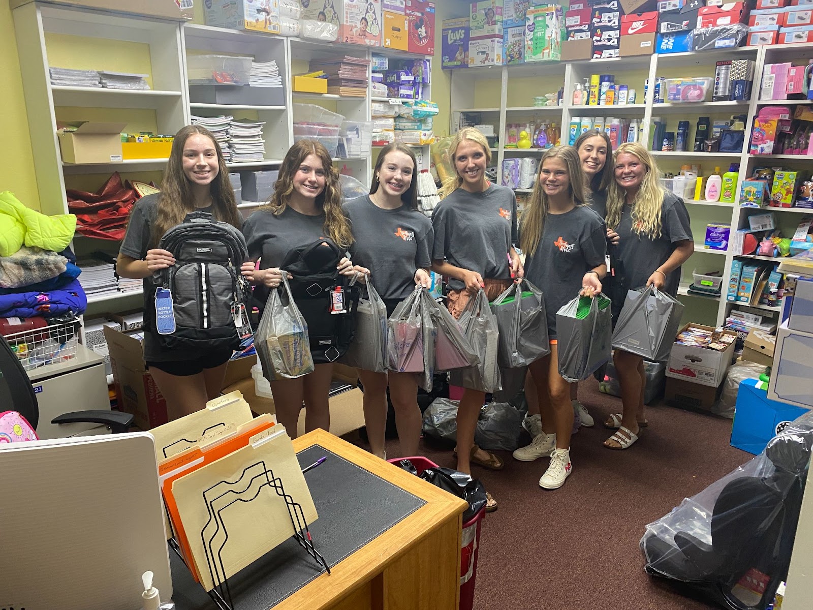 Rockwall High School Student Council donates backtoschool items to