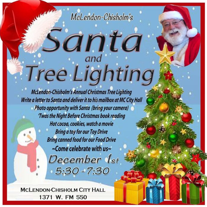 McLendon-Chisholm to host tree lighting, family festivities Dec. 1