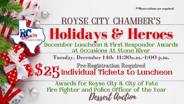 Royse City Chamber Holidays & Heroes Luncheon