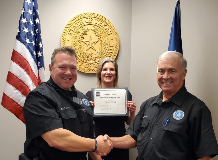 Deputy Constable Chad Fogg honored for commitment, dedication to serving Rockwall County