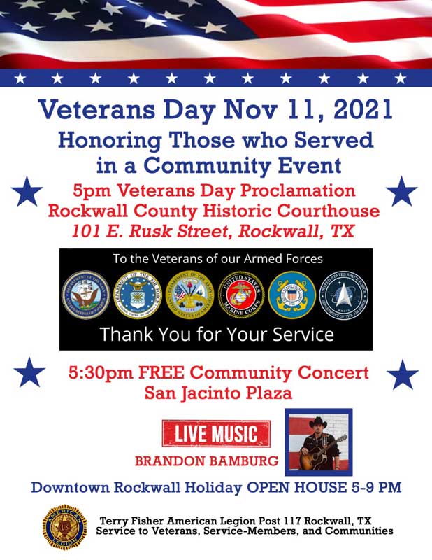 Veterans Day Event November 11, 2021