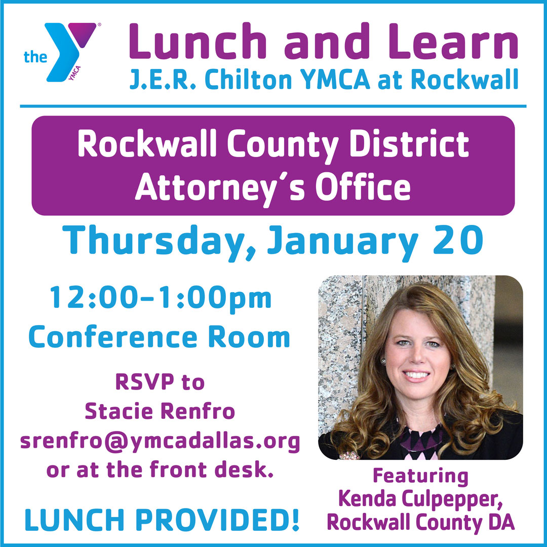 Free Lunch & Learn program at YMCA to feature Rockwall County DA Kenda Culpepper