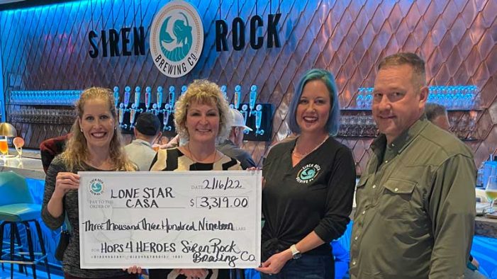 Siren Rock Brewing Company donates more than $3,000 to Lone Star CASA
