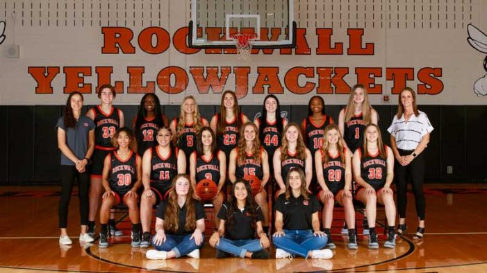Rockwall High School girls basketball players receive District 10-6A All District Awards