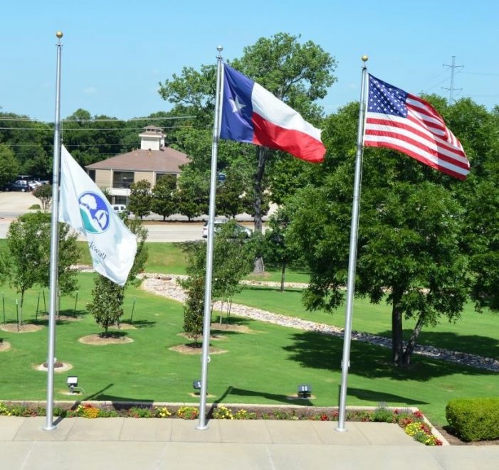City of Rockwall flags lowered to half-staff in honor of former Mayor Bill Cecil