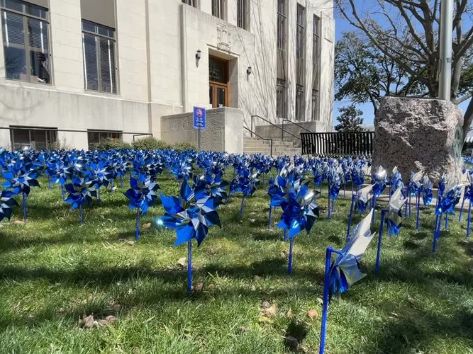 Blue pinwheels 2022