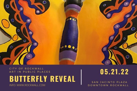 Art in Public Places: Butterfly Reveal May 21 in Rockwall’s San Jacinto Plaza