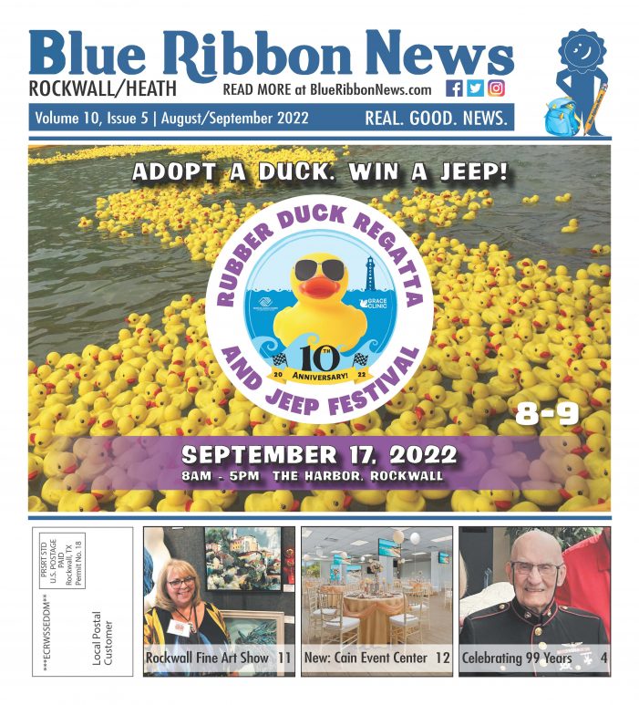 Blue Ribbon News Aug/Sept print edition hits mailboxes throughout Rockwall County