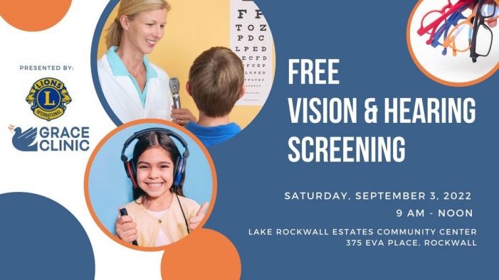Free vision and hearing screening for children in Rockwall