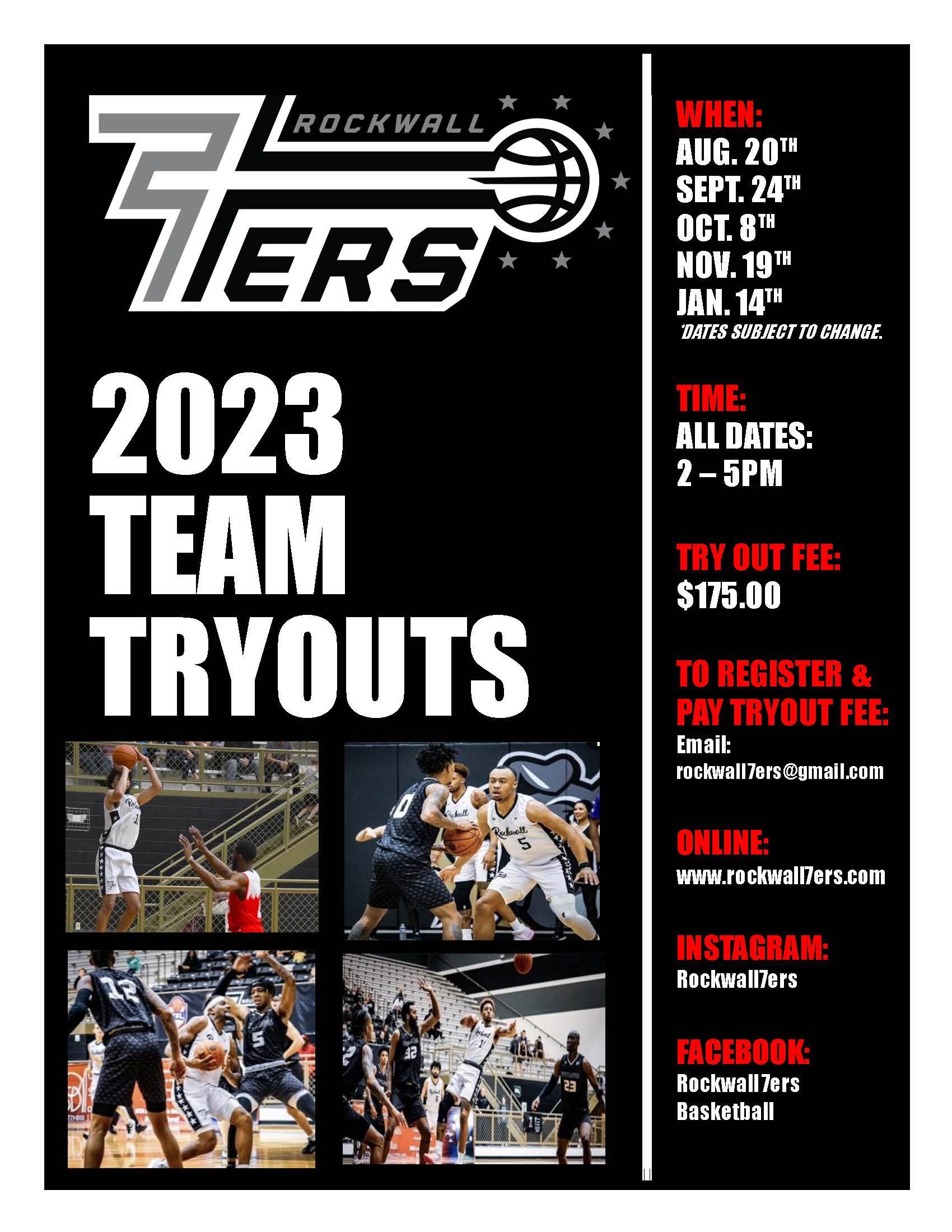 Rockwall 7ers pro basketball team to hold tryouts for 2023 season