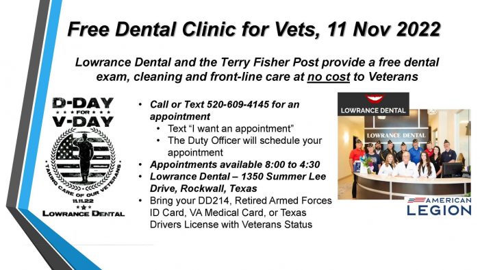 D-Day for V-Day: Free dental clinic on Nov. 11 for veterans in Rockwall County