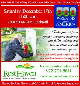 Wreaths Across America at Rest Haven @ Rest Haven Funeral Home & Memorial Park
