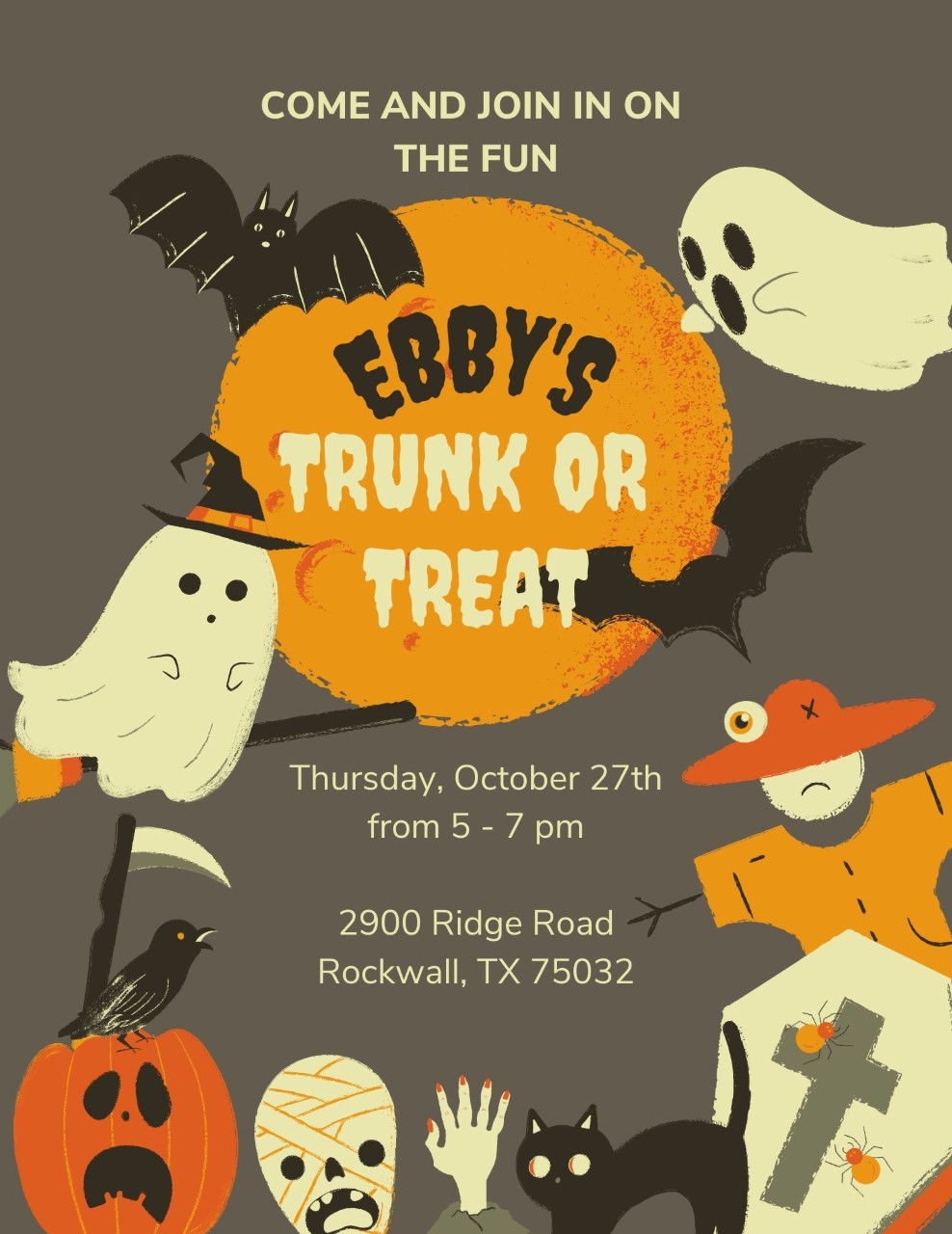 ebby’s Trunk or treat flyer