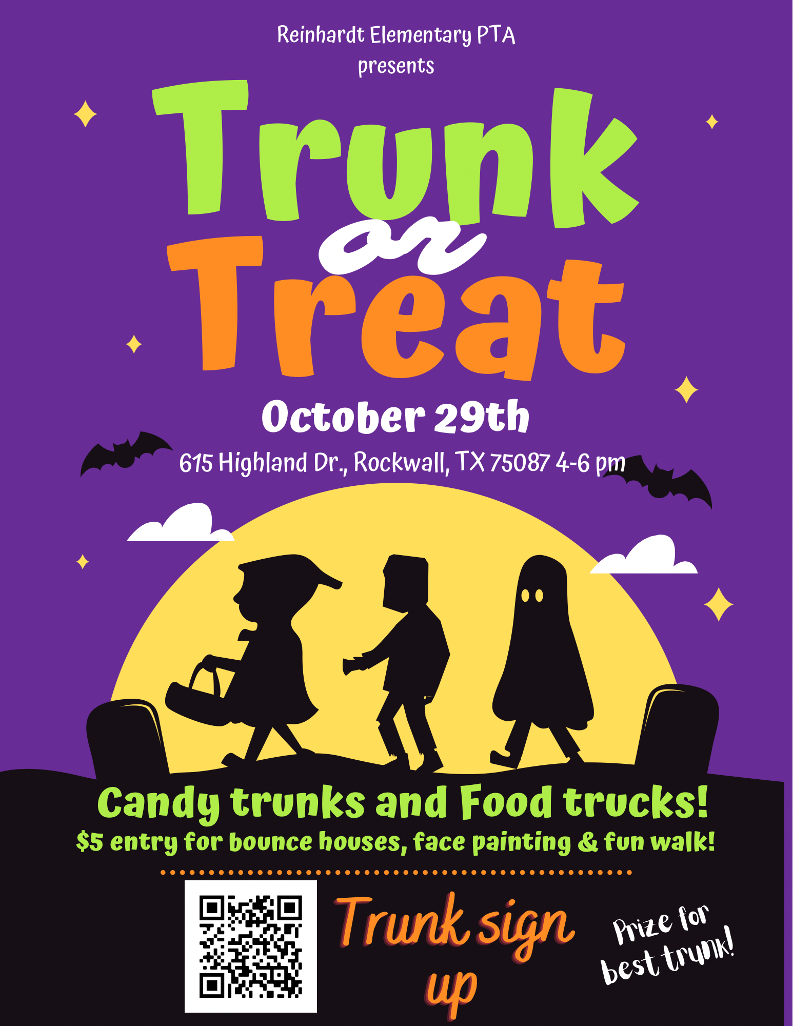 Reinhardt Elementary PTA to host Trunk-or-Treat – Blue Ribbon News