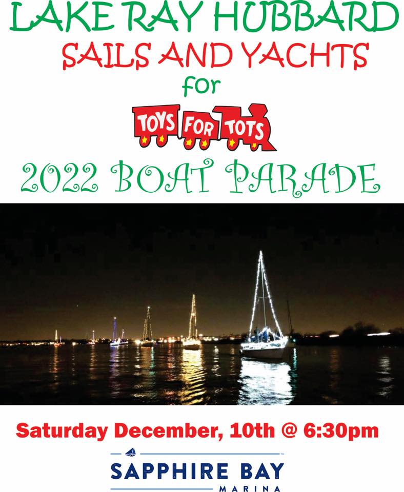 Sails & Yachts for Toys for Tots Rockwall’s Christmas Boat Parade sets