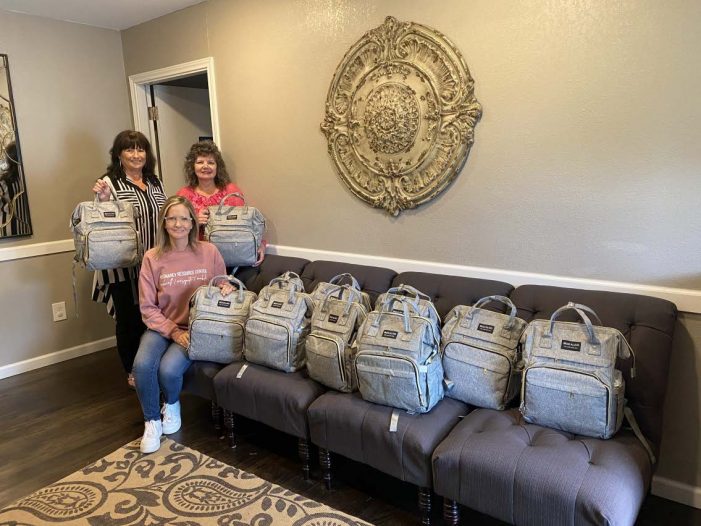 Soroptimist Rockwall donates diaper bags to new moms through Pregnancy Resource Center