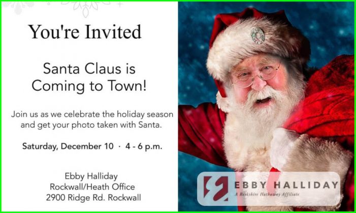 Families welcome for photo op with Santa at Ebby Halliday Rockwall