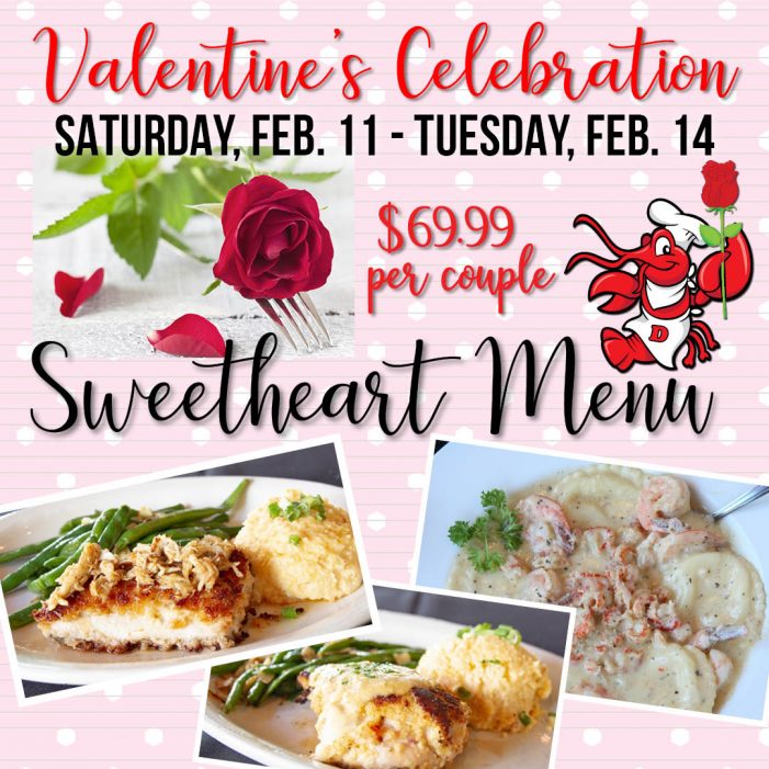 Treat your Valentine to Dodie’s chef-inspired Sweetheart Menu