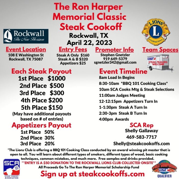 Attention barbecue enthusiasts! Rockwall Lions Club to host BBQ101 class