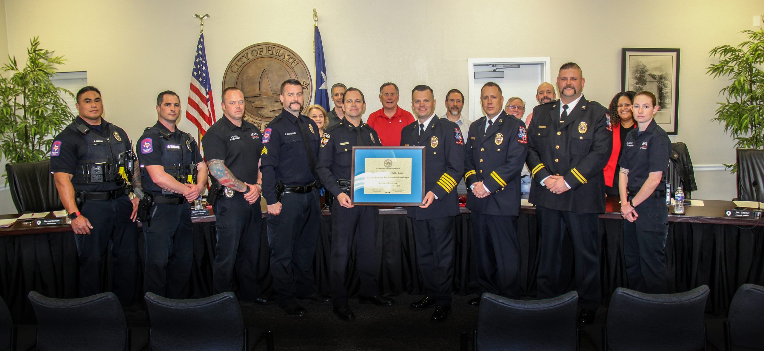 Heath Department of Public Safety receives ‘Accredited Law Enforcement Agency’ Award