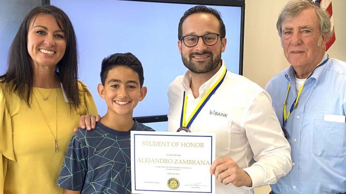 Rockwall Rotary Recognizes Student of Honor from Linda Lyon Elementary