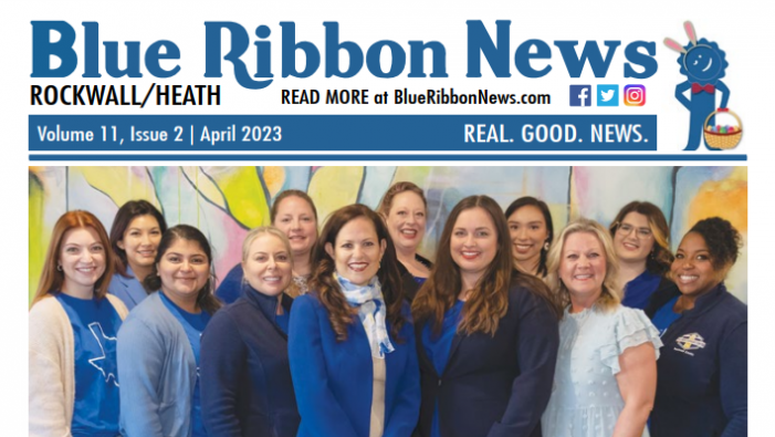 Blue Ribbon News ‘Go Blue for Kids’ April print edition hits mailboxes throughout Rockwall, Heath