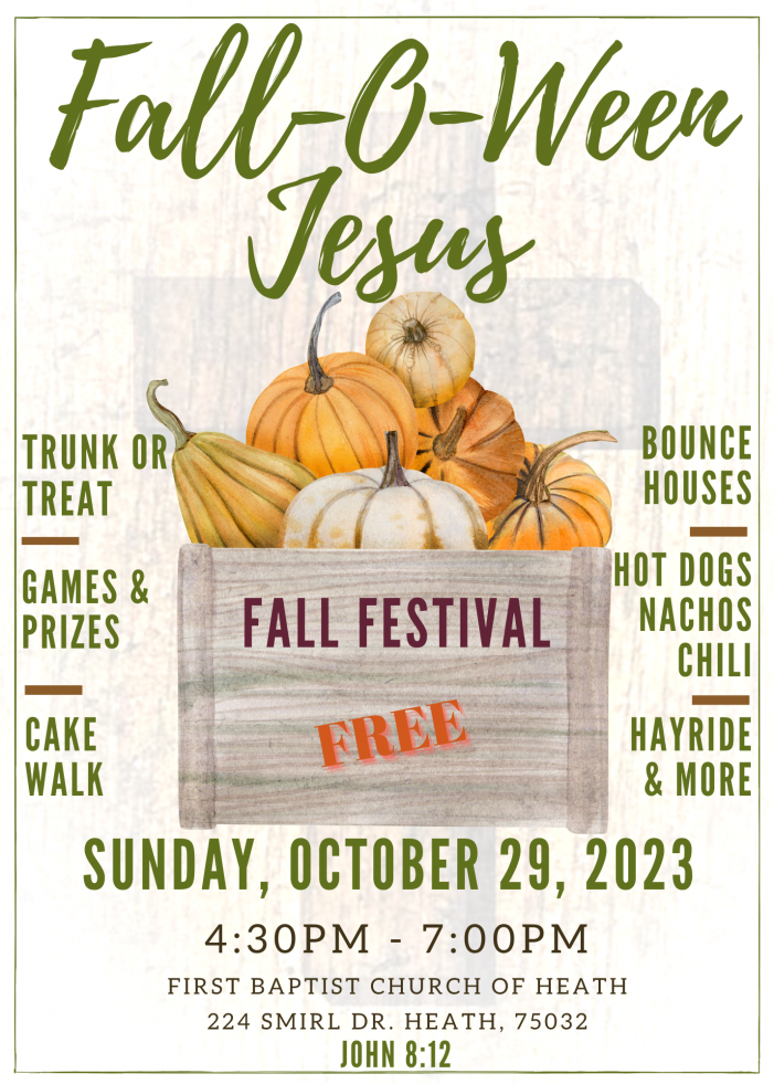 First Baptist Church Heath to host Fall-O-Ween Jesus trunk-or-treat event