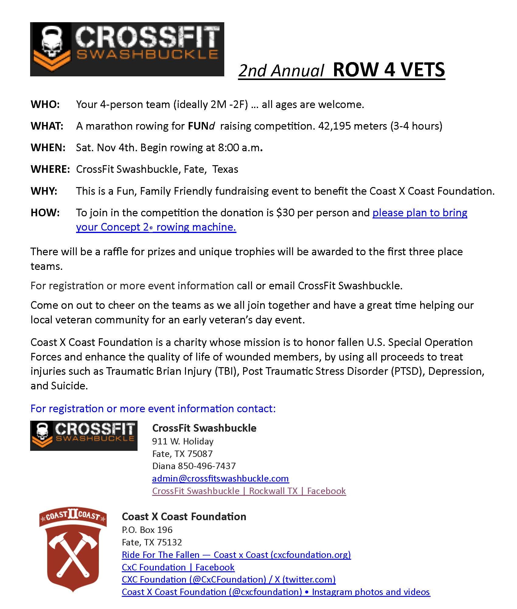 Row for Vets FLYER