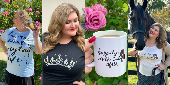The Rose Table Releases Fairytale Collection:  The magical line includes clothing, pillows, drinkware, bags, and more!