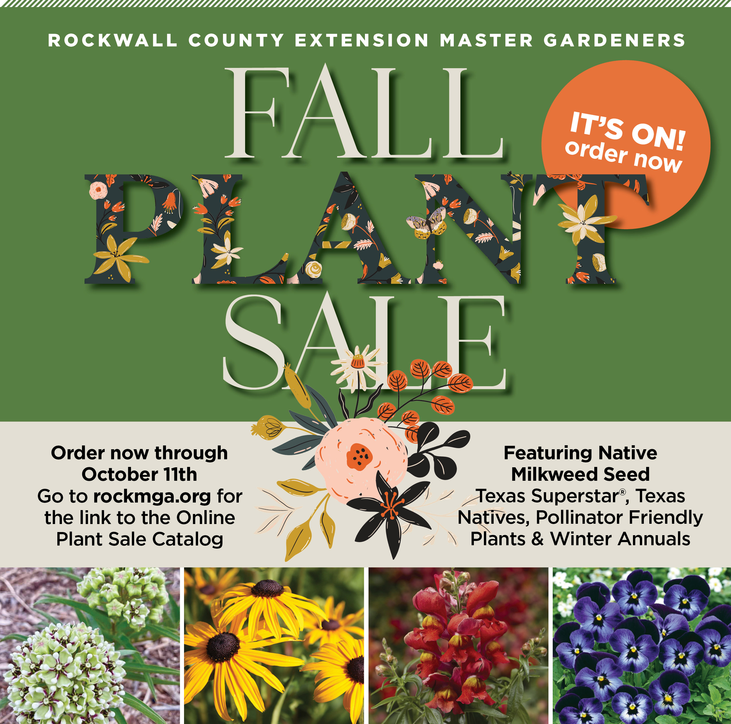 Master Gardener Fall Plant Sale @ Rockwall County Master Gardeners - ONLINE event