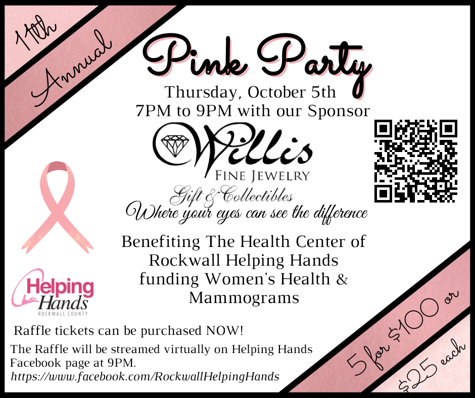 Purchase your Pink Party Raffle tickets to help fund mammograms & more!